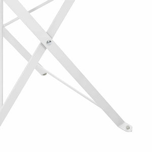 Set di 2 Sedie da Giardino  Bianche in Acciaio 42002956