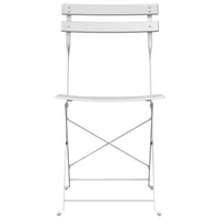 Set di 2 Sedie da Giardino  Bianche in Acciaio 42002956