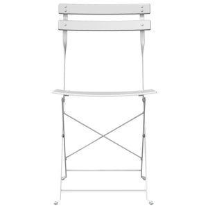 vidaXL Sedia Pieghevole da Giardino 2 pcs Bianco 42 x 46 x 82cm