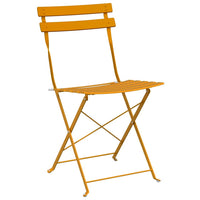 Sedie da giardino pieghevoli , set da 2 pezzi, giallo senape in acciaio 42002957