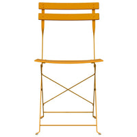 Sedie da giardino pieghevoli , set da 2 pezzi, giallo senape in acciaio 42002957