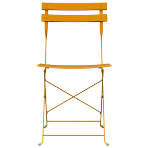 Sedie da giardino pieghevoli , set da 2 pezzi, giallo senape in acciaio 42002957