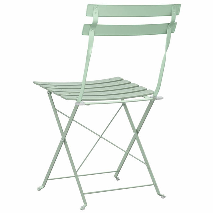 Sedia Pieghevole da Giardino 2 pcs Verde 42 x 46 x 82cm Acciaio 42002958