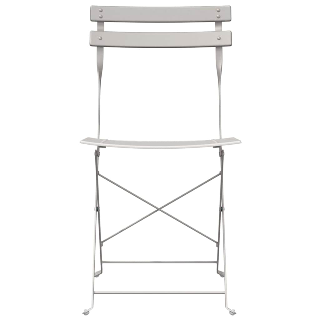 Set di 2 sedie da giardino pieghevoli  Beige in acciaio 42002959