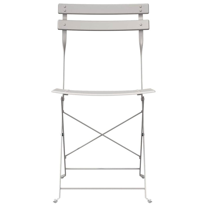 Set di 2 sedie da giardino pieghevoli  Beige in acciaio 42002959