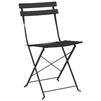 Set di 2 sedie pieghevoli da giardino  in acciaio antracite 42002960