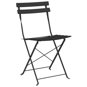 Set di 2 sedie pieghevoli da giardino  in acciaio antracite 42002960