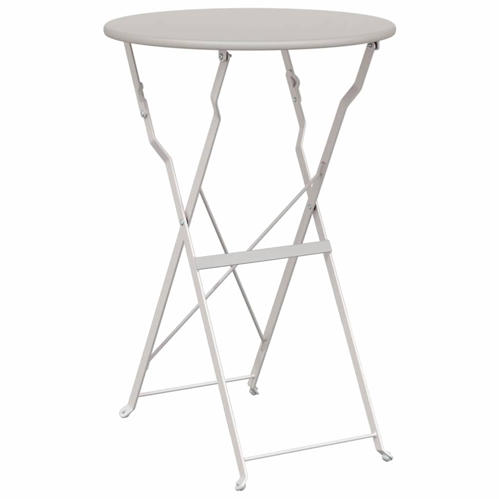 Tavolo da bistrot Beige Ø50x71 cm Acciaio verniciato a polvere 42002965