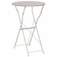 Tavolo da bistrot Beige Ø50x71 cm Acciaio verniciato a polvere 42002965
