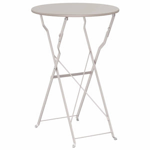 Tavolo da bistrot Beige Ø50x71 cm Acciaio verniciato a polvere 42002965