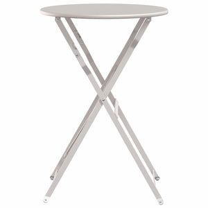Tavolo da bistrot Beige Ø50x71 cm Acciaio verniciato a polvere 42002965