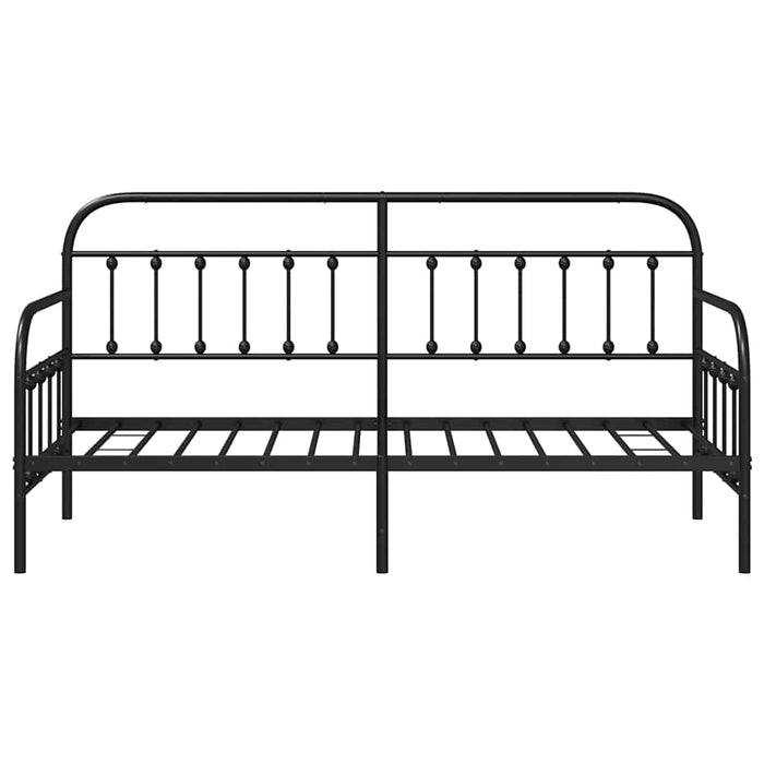 Struttura per letto di giorno Nero 75 x 190 cm Acciaio 42002628