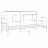 Struttura per letto di giorno Bianco 75 x 190 cm Acciaio 42002642