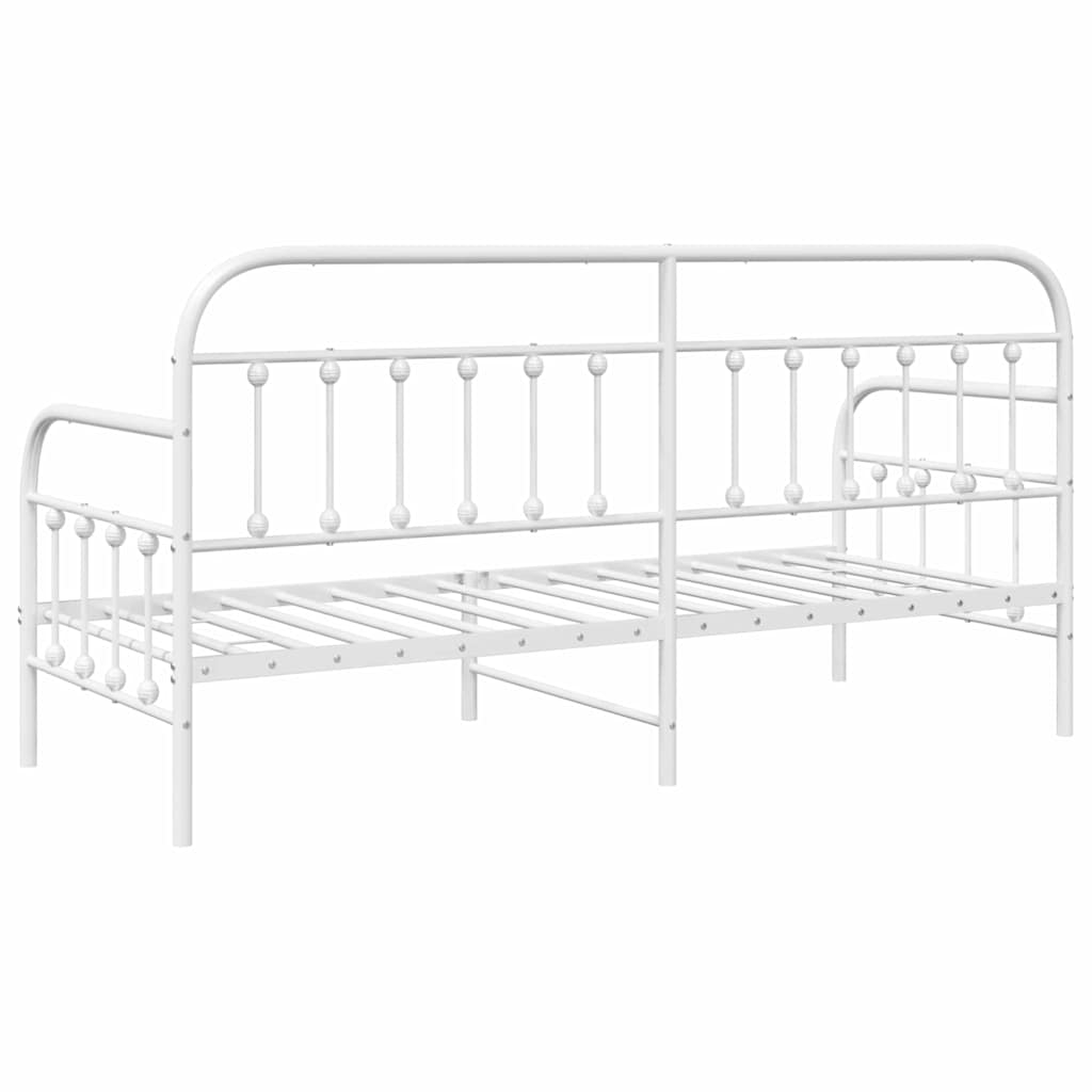 Struttura per letto di giorno Bianco 75 x 190 cm Acciaio 42002642