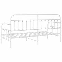 Struttura per letto di giorno Bianco 75 x 190 cm Acciaio 42002642