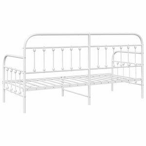 Struttura per letto di giorno Bianco 75 x 190 cm Acciaio 42002642