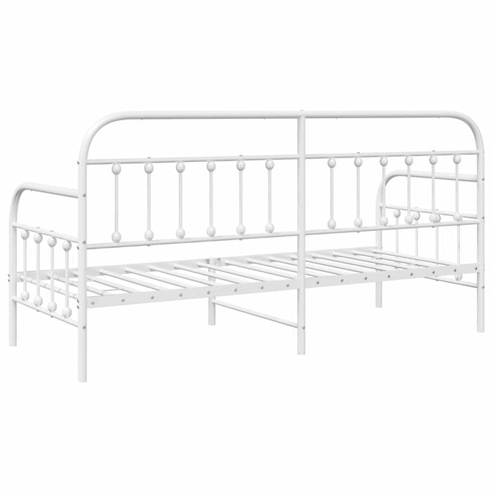 Struttura per letto di giorno Bianco 75 x 190 cm Acciaio 42002642