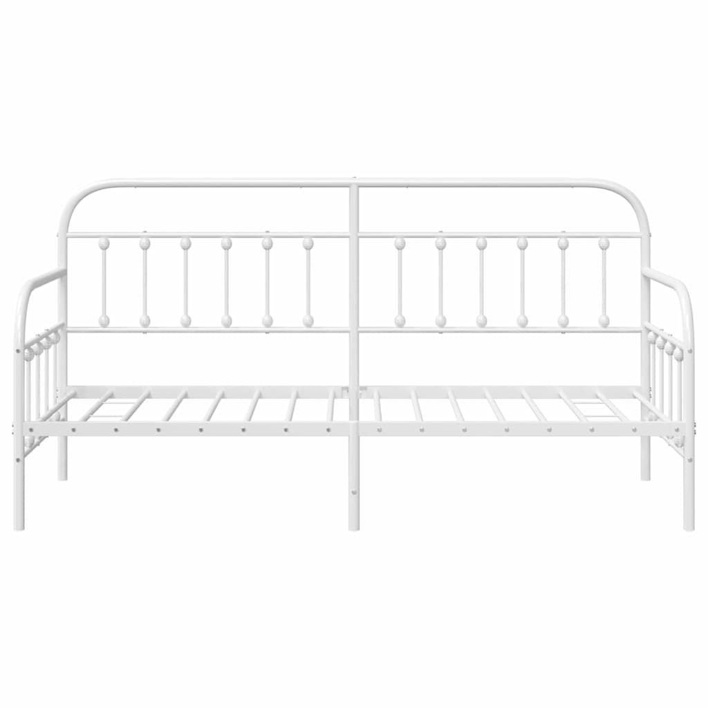 Struttura per letto di giorno Bianco 75 x 190 cm Acciaio 42002642