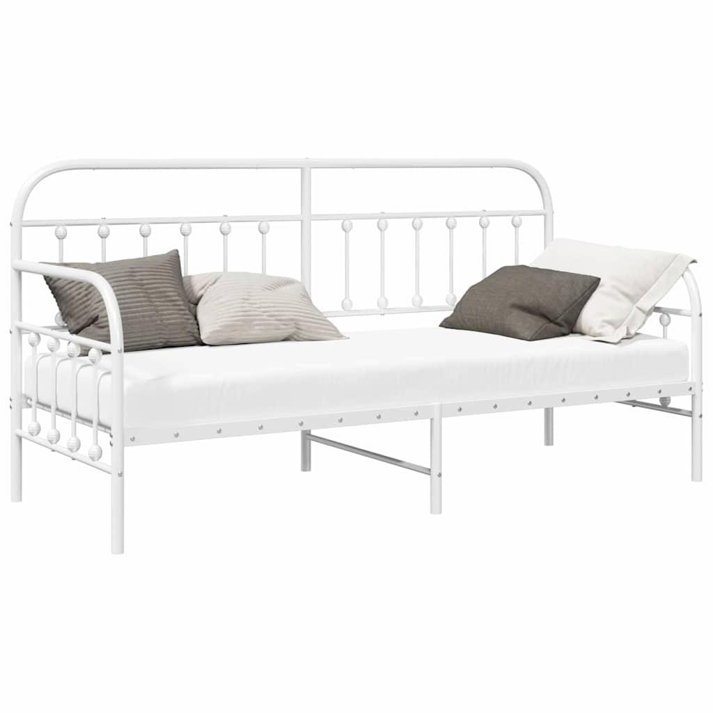 Struttura per letto di giorno Bianco 75 x 190 cm Acciaio 42002642