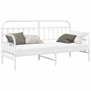 Struttura per letto di giorno Bianco 75 x 190 cm Acciaio 42002642