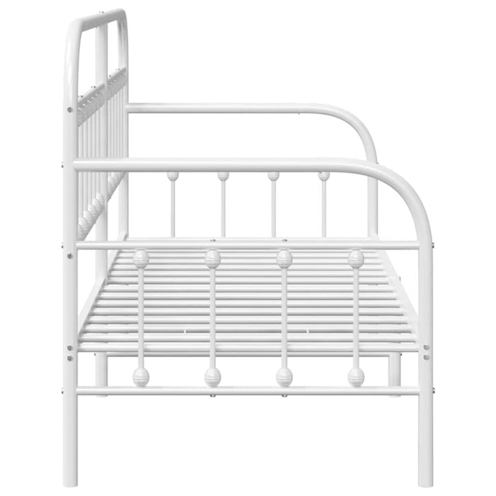 Struttura per letto di giorno Bianco 75 x 190 cm Acciaio 42002642