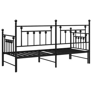 Struttura per letto di giorno Nero 80 x 200 cm Acciaio 42002664