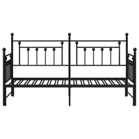 Struttura per letto di giorno Nero 80 x 200 cm Acciaio 42002664