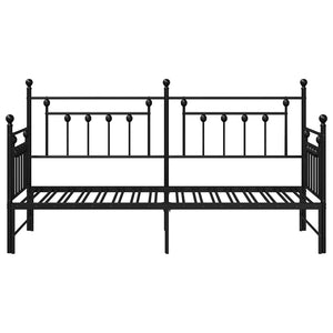 Struttura per letto di giorno Nero 80 x 200 cm Acciaio 42002664
