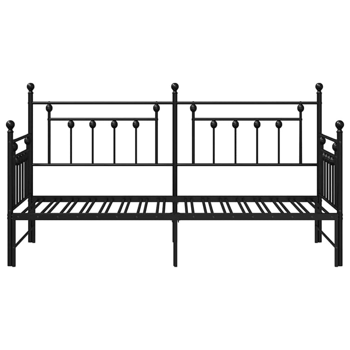 Struttura per letto di giorno Nero 80 x 200 cm Acciaio 42002664