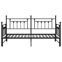 Struttura per letto di giorno Nero 100 x 190 cm Acciaio 42002667