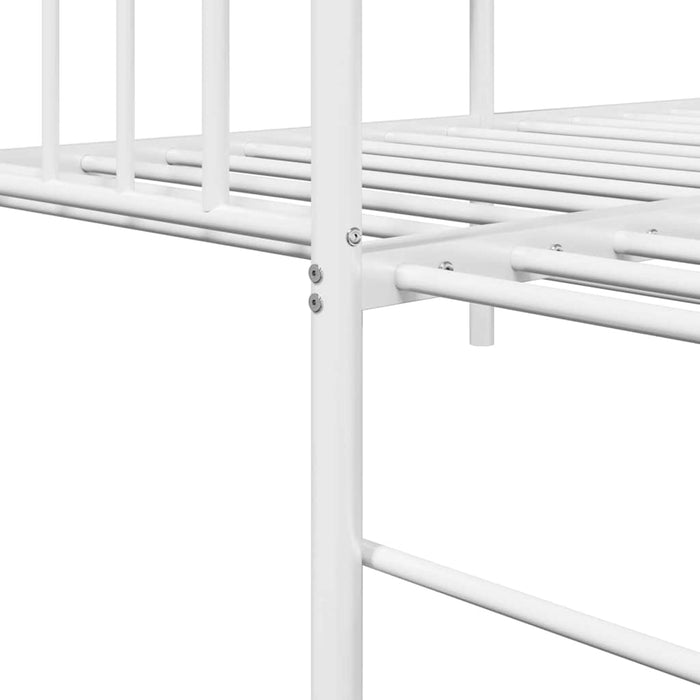 Struttura per letto di giorno Bianco 75 x 190 cm Acciaio 42002677