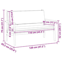 Panchina da giardino Marrone Legno massello di acacia 4106582