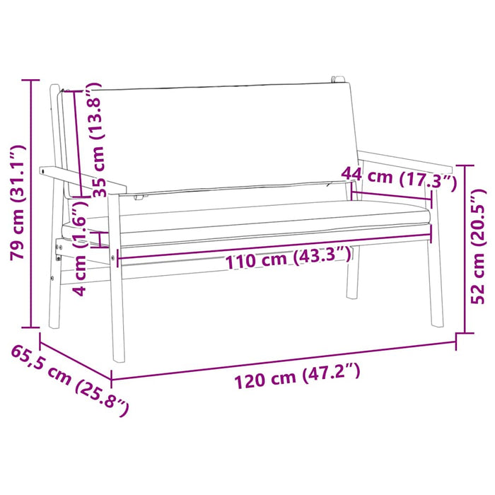 Panchina da giardino Marrone Legno massello di acacia 4106582