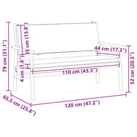 Panchina da giardino Marrone Legno massello di acacia 4106582