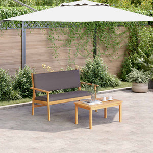 Set Divano da Giardino 2 pcs Antracite Legno di Acacia Massello 4106583