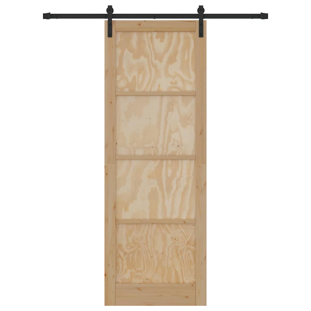 Porta Scorrevole  con Set Hardware 83x232 cm in Legno Massello di Pino 3333172