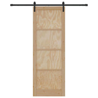 Porta Scorrevole Manuale Naturale e nero 83 x 232 cm 3333200