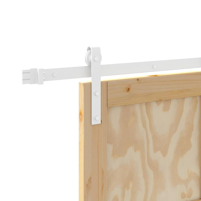 Porta Scorrevole  con Set di Accessori 86x198.5 cm Legno Massello di Pino 3333258