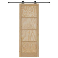 Porta scorrevole con set di hardware 83x232 cm in legno massello di pino 3333340