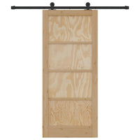 Porta scorrevole  con set di accessori 86x198,5 cm in legno massello di pino 3333342