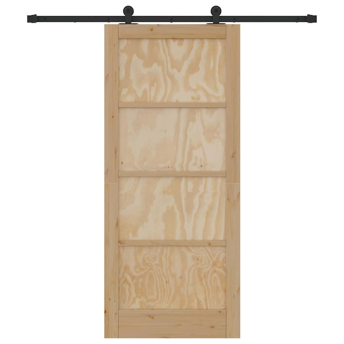 Porta scorrevole  con set di accessori 86x198,5 cm in legno massello di pino 3333342