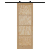 Set di Porte Scorrevoli Naturale e nero 83 x 232 cm 3333368