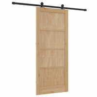 Porta scorrevole  con set hardware 86x198.5 cm in legno massello di pino 3333370