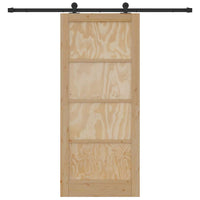 Porta scorrevole  con set hardware 86x198.5 cm in legno massello di pino 3333370