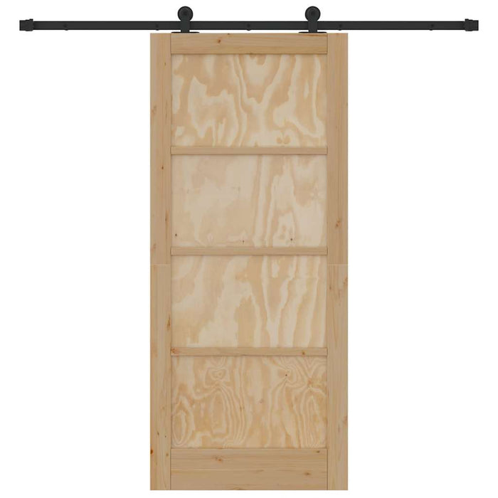 Porta scorrevole  con set hardware 86x198.5 cm in legno massello di pino 3333370