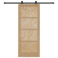 Porta scorrevole  con set hardware 86x211 cm in legno massello pino 3333372