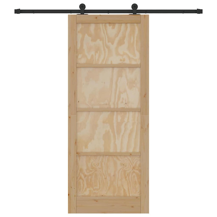 Porta scorrevole  con set hardware 86x211 cm in legno massello pino 3333372