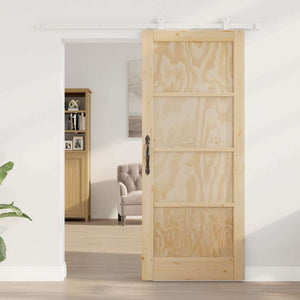 Set di Porte Scorrevoli Manuale Naturale e bianco 83 x 202 cm 3333392