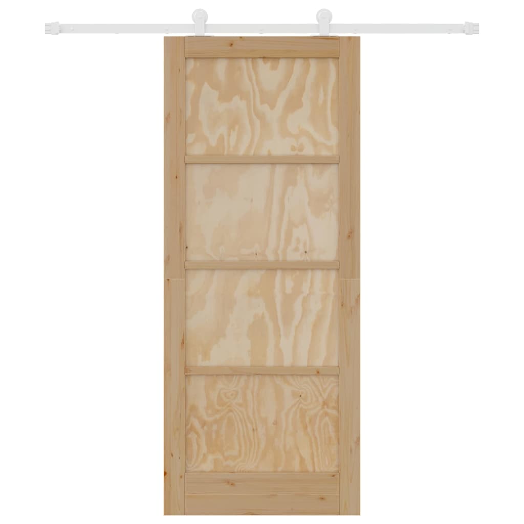 Set di Porte Scorrevoli Manuale Naturale e bianco 83 x 202 cm 3333392
