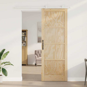 Set di Porte Scorrevoli Manuale Naturale e bianco 83 x 232 cm 3333396